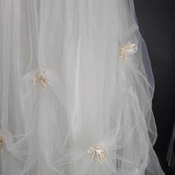 Cache Vintage Beaded Fairy Whimsical Prom Wedding dress Ivory Size 4 ren Faire - Picture 12 of 16